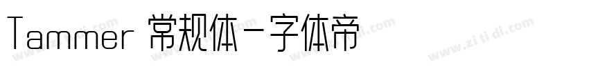 Tammer 常规体字体转换